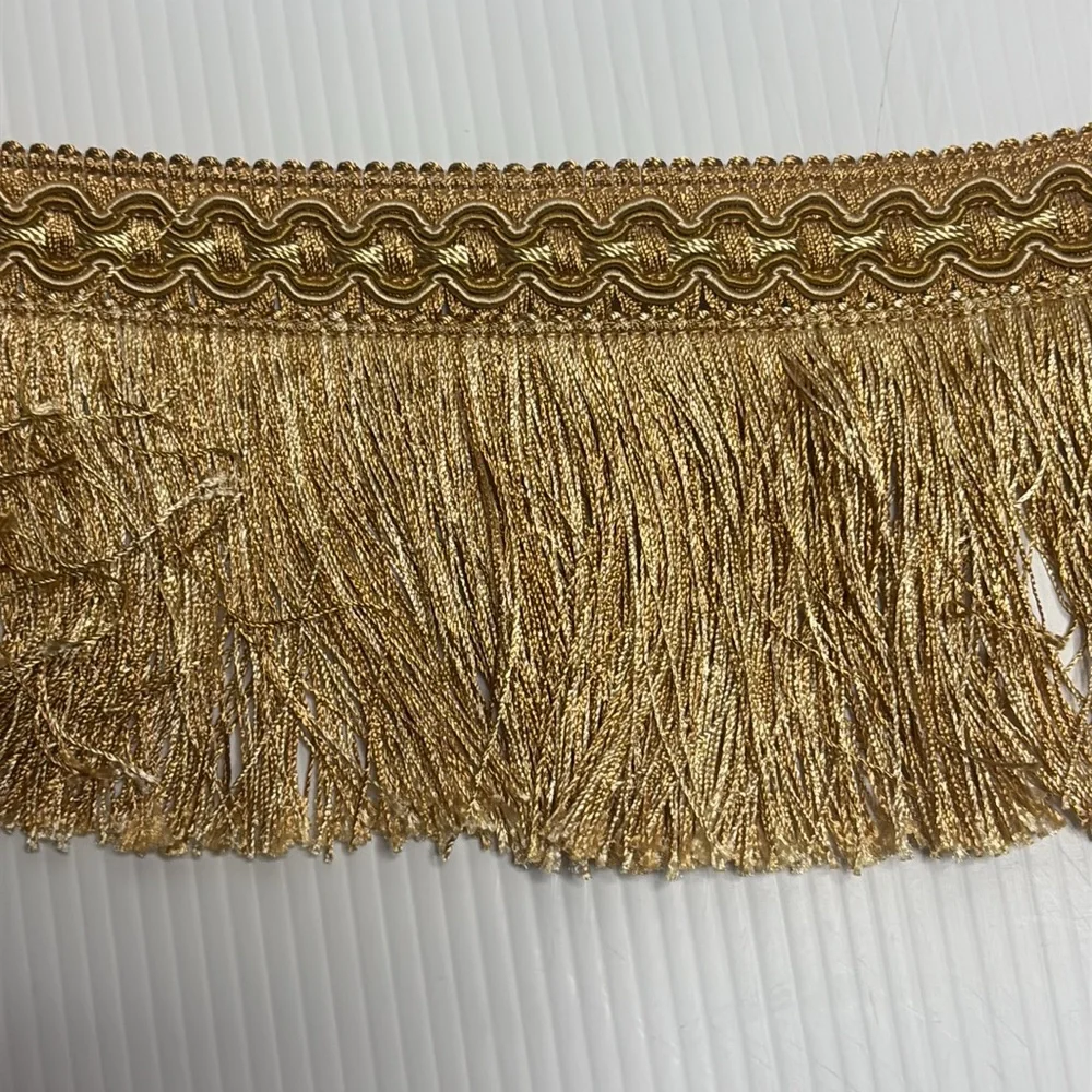 Vintage 1980s Upholstery Fringe Trim Lot Luxury Burgundy Gold Passamenterie DIY